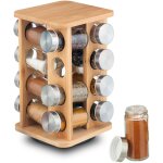 Relaydays tourniquet � �pices, en bambou, 16 pots, support rotatif � 360�, h x l x p : 27 x 17 x 17 cm, ...