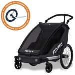 Remorque à vélo sport cruiser fuxtec 2 - en - 1 et buggy pliable noir pour 2 enfants - aluminium avec ... Remorque à vélo sport cruiser fuxtec 2 - en - 1 et buggy pliable noir pour 2 enfants - aluminium avec ...