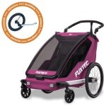 Remorque à vélo sport cruiser fuxtec 2 - en - 1 et buggy pliable pourpre pour 2 enfants - aluminium avec ... Remorque à vélo sport cruiser fuxtec 2 - en - 1 et buggy pliable pourpre pour 2 enfants - aluminium avec ...