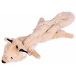 Renard plat peluche chien