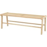 Rendez - vous dco - banc 120 cm en bois de teck et cannage - kuna