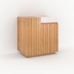 Rendez - vous déco - meuble de salle de bain en bois avec vasque intégrée 80 cm - noa Rendez - vous déco - meuble de salle de bain en bois avec vasque intégrée 80 cm - noa