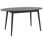 Rendez - vous dco - table ovale 6 personnes en bois noir 150 cm - eddy