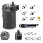 Reniflard d'huile auto, récupérateur huile moteur, 300ml réservoir de carburant en aluminium réservoir ... Reniflard d'huile auto, récupérateur huile moteur, 300ml réservoir de carburant en aluminium réservoir ...