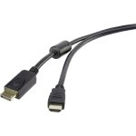 Cble adaptateur displayport / hdmi renkforce 1. 00 m noir x374891