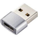 Usb 2. 0 adaptateur [1x usb 2. 0 type a mle - 1x usb - c femelle] connecteur aluminium c531082 - renkforce ...