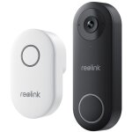 Reolink d340w - sonnette vid�o 5 mp avec carillon, wi - fi 2, 4 / 5 ghz, d�tection de personne, audio ...