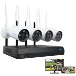 Kit de vidosurveillance 4k 8mp 2, 4 / 5ghz wifi 6 extrieure, vision nocturne couleur, dtection personne ...
