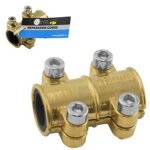 R�parateur en laiton pour tube en cuivre � logui � - 22 mm