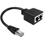 R�partiteur d'adaptateur ethernet 1 � 2 ports r�seau rj45, adaptateur r�seau r�partiteur rj45 1 femelle ...