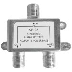 Répartiteur de câble coaxial numérique 2 voies 5 - 2400 mhz, connecteur récepteur de signal tv satellite ... Répartiteur de câble coaxial numérique 2 voies 5 - 2400 mhz, connecteur récepteur de signal tv satellite ...