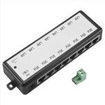 Rpartiteur d'injecteur poe 8 ports pour camra rseau cctv, alimentation par ethernet ieee 802. 3af