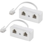 R�partiteurs t�l�phoniques bidirectionnels, c�ble rj11 6p4c adaptateur mural t�l�phonique et s�parateur, ...