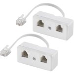 R�partiteurs t�l�phoniques bidirectionnels, c�ble rj11 6p4c adaptateur mural t�l�phonique et s�parateur, ...