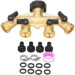 R�partiteur de tuyau d'eau � 4 voies g3 / 4, adaptateur de tuyau d'arrosage, distributeur de connecteur ...