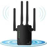 Rpteur wifi, double bande 2. 4g / 5g 1200mbps repeteur wifi, amplificateur wifi ?couvrant jusqu' 10 ...