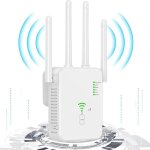 Ouylaf repeteur wifi 1200mbps amplificateur double bande 5ghz 2. 4ghz avec wps port gigabit compatible ...