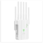 Repeteur wifi puissant, amplificateur wifi, r�p�teur wifi avec 6 antennes, 2 ports lan, modes (r�p�teur, ...