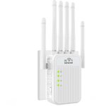 R�p�teur wifi, puissant amplificateur de signal wifi, 6 antennes, 2 port lan, wifi / extender 2, 4 ghz, ...