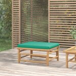Repose - pieds de jardin avec coussin vert bambou - repose pieds jardin - mobilier jardin - chaise lounge ...