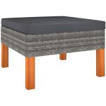 Design in - repose - pied, pouf, tabouret basse, rsine tresse et bois d'eucalyptus massif cfw64817