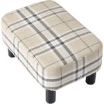 Repose - pieds rembourr� en bois pouf tabouret bas tabouret de canap� en tissu petite maison moderne ...