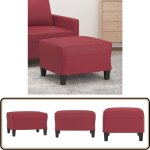 Repose - pied rouge bordeaux 60x50x41 cm similicuir - tabouret - repose - pied - pouf - meuble salon ... Repose - pied rouge bordeaux 60x50x41 cm similicuir - tabouret - repose - pied - pouf - meuble salon ...