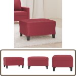 Repose - pied rouge bordeaux 70x55x41 cm similicuir - tabouret - repose - pied - pouf - meuble salon ... Repose - pied rouge bordeaux 70x55x41 cm similicuir - tabouret - repose - pied - pouf - meuble salon ...