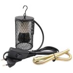 Reptiles lampe chauffante en cramique avec garde, clairage de chauffage reptile infrarouge tortue / ...