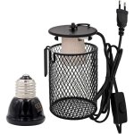 Reptile lampe chauffante en cramique avec protection, clairage chauffant 50w infrarouge pet lampe chauffante ...