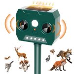 Repulsif chat exterieur, 2025 ultrason solaire r�pulsif pour chiens imperm�able ip45 12m 120� r�pulsif ...