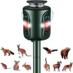 Repulsif chat exterieur, 360 degr�s r�pulsif chat ultrason pour le jardin 5 modes r�glables solaire r�pulsif ...