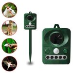 Repulsif d'oiseaux a ultrasons solaire exterieur, double charge solaire et usb, conception etanche, batterie ...