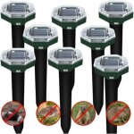 R�pulsif de rat, 8x ultrasonique r�pulsif serpent rat chasse taupe pi�ge, contr�le de la taupe solaire ...