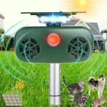 Répulsif solaire pour animaux, répulsif à ultrasons pour animaux nuisibles, étanche, avec flash activé ... Répulsif solaire pour animaux, répulsif à ultrasons pour animaux nuisibles, étanche, avec flash activé ...