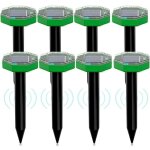 R�pulsif solaire � ultrasons pour souris, lot de 8, r�pulsif solaire d'ext�rieur pour repousser les taupes ...