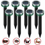 Jusch - rpulsif solaire ultrasonique pour rats - taupes, rpulsif antiparasitaire de jardin  pointes ...
