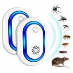 Rpulsif ultrasons, 2pcs ultrason souris, anti rongeurs insectes anti moustiques, occasions polyvalentes ...