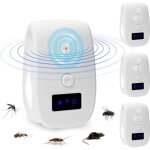 R�pulsif ultrason anti - rongeurs insectes, 4 pack ultrason anti moustique ultrason souris et rats, int�rieur ...