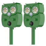 [jamais utilis�] r�pulsif � ultrasons pour chats, lot de 2, �tanche, ip65, r�glable pour repousser les ...