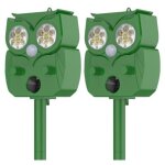 Répulsif à ultrasons pour chats, lot de 2, étanche, ip65, réglable pour repousser les chats errants, ... Répulsif à ultrasons pour chats, lot de 2, étanche, ip65, réglable pour repousser les chats errants, ...