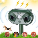 Rpulsif  ultrasons pour chats,  nergie solaire, tanche, avec dtecteur de mouvement et lumire clignotant ...