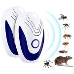R�pulsif ultrason insectes, 2 pcs repulsif souris occasions polyvalentes anti rats, souris, fourmis, ...