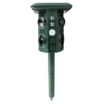 Rpulsif ultrason solaire puissant, rpulsif chat extrieur, rongeurs, oiseaux et autres animaux grce ...