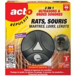 R�pulsif ultrasons & sonore pour rats, souris, martres protection 40m�