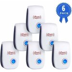 R�pulsif ultrason souris et rat - prise � double fr�quences ultrasonique puissantes - 6 appareils repulsif ...