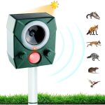 R�pulsif ultrasonique pour chats et chiens d'ext�rieur, imperm�able � l'eau, chargement solaire