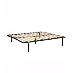 R�seau matrimonial avec pieds en kit avec 12 lattes 160x190 cm