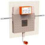 R�servoir de chasse d'eau encastr� 8 cm, isol�, pour wc au sol et suspendus, 3 / 6 lt vitra 768 - 1740 ...