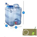 R�servoir d'eau portable de 15 l pour camping - car avec robinet et poign�e pour camping, barbecue et ...